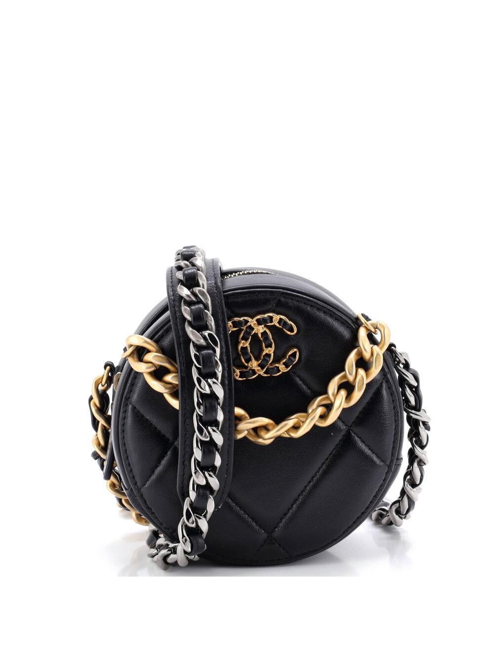 Chanel 19 Round Clutch With Chain #233965C25B